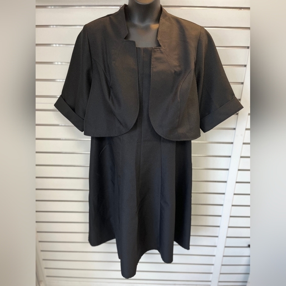 PLUS SIZE Fit And Flare Jacket Suit Dress PERFECT SHAPE 2PC - Picture 2 of 6